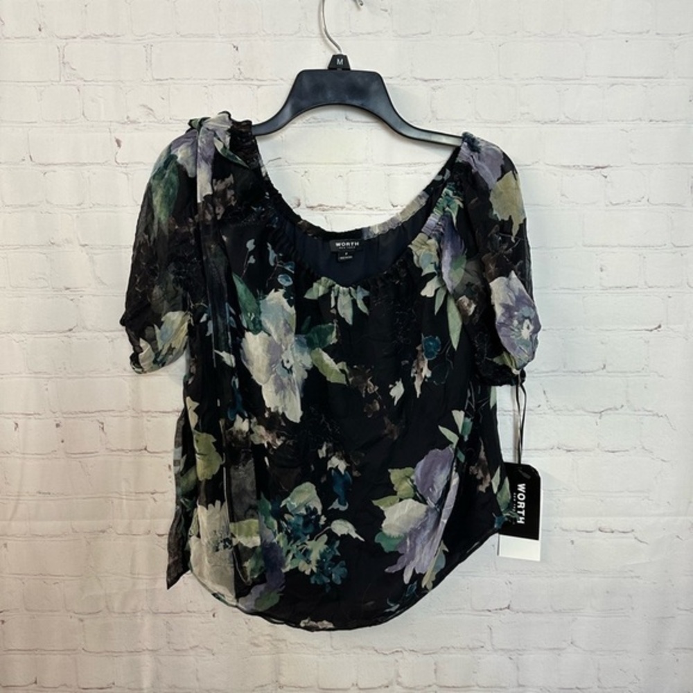 Worth New York Floral Top Small NWT